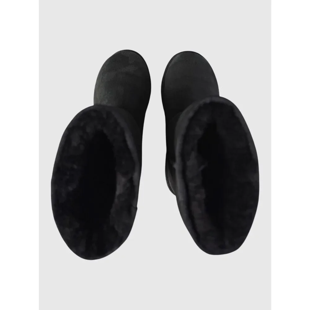 UGG Australia Classic II Black Sheepskin Winter Boots Girls Size 3